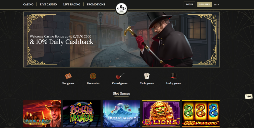 Mr Slots Club Casino Homepage